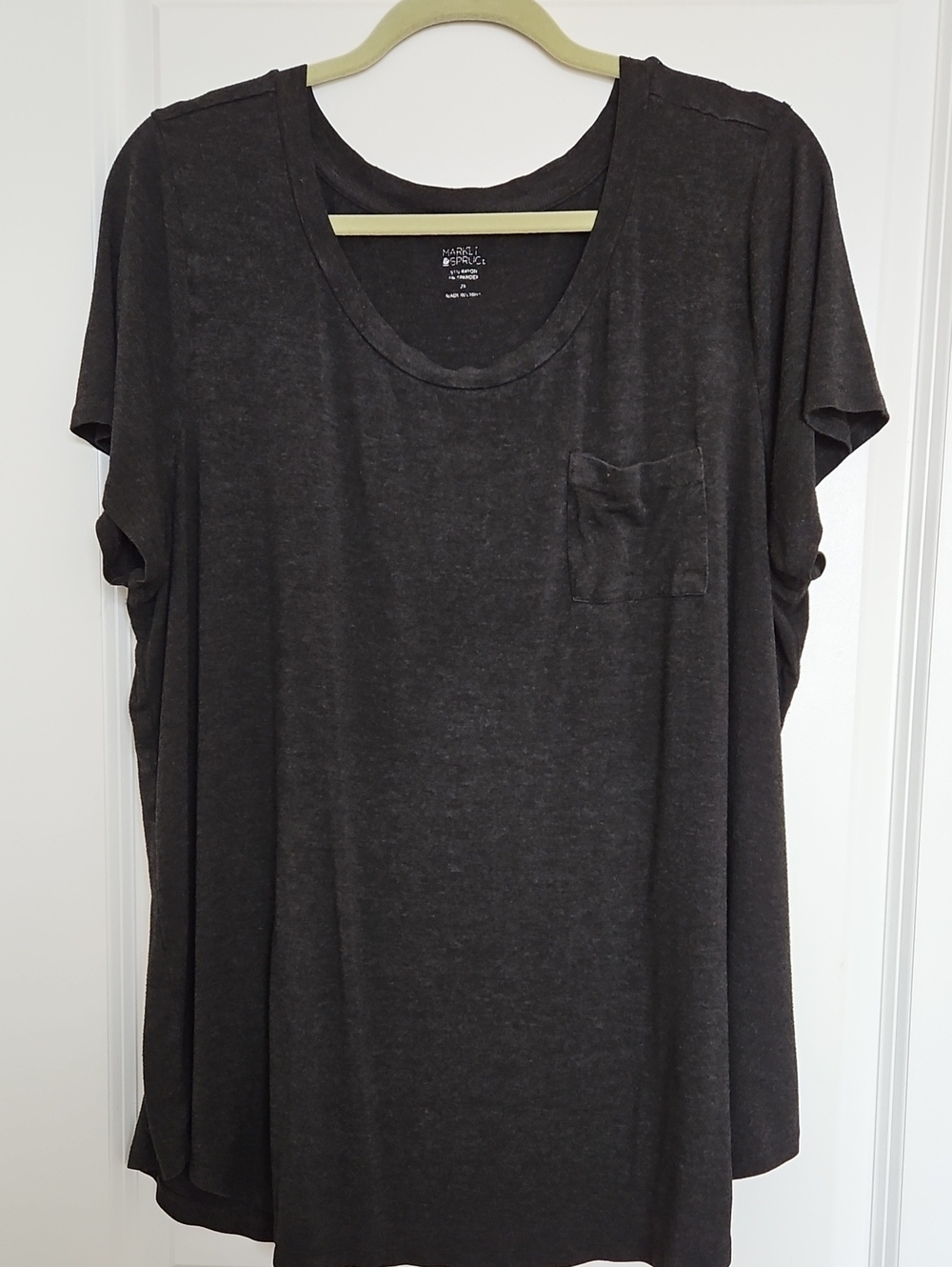 Market & Spruce Charcoal Pocket Tee - Short Sleeve